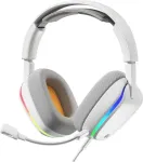 Glorious Gaming Glorious GHS Eternal RGB - Stereo RGB Gaming Headset for PC, PS5, PS4, Switch - Custom Tuned Angled Drivers, Adjustable Crystal Clear Detachable Mic, USB-C - Durable, All Day/Night Comfort - White