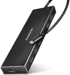 AXAGON HUE-F7C 7x USB 3.2 Gen 1 ALU FLAT hub micro power IN 30cm USB-C USB 3.2 Gen 1 (3.1 Gen 1) Type-A 5000 Mbit/s Black