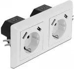Delock 2-fach Einbausteckdose mit 4 x USB Typ-A Ladeport 2 x 2,8 A