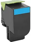 Tooner LEXMARK 800S2 - Cyan - Original - Tonerpatrone LCCP - f&uuml;r Lexmark CX310dn, CX310n (80C0S20)