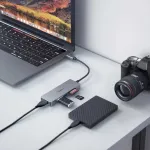Aukey CB-C63 aluminium HUB USB-C Ultra Slim 4i