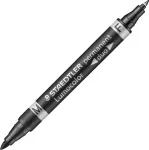 STAEDTLER Marker permanentne Lumocolor Duo 348, 2-otsaga, must