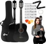 No name SUPRIMO CGS2 BK gitara klasyczna 4/4 czarna do nau