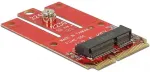 V&otilde;rgukaart DeLOCK Mini PCIe > M.2 Key E slot - Speicher-Controller - M.2 - 1 Sender/Kanal - M.2 Card - PCIe Mini Card (63909)