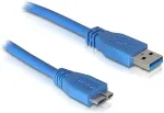 DELOCK USB 5 Gbps Kabel Typ-A Stecker zu Typ Micro-B Stecker 1 m blau