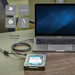 StarTech.com USB-C auf SATA Adapter Kabel - f&uuml;r 2,5 / 3.5 SATA SSD / HDD Laufwerke - 10 Gbit/s - USB 3,1 - SATA zu USB Adapter - Speicher-Controller - 6,4 cm, 8,9 cm (2.5, 3.5) - SATA 6Gb/s - 6GBps - USB 3,1 (Gen 2) - Schwarz (USB31C2SAT3)
