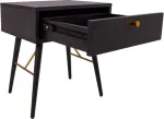 Home4you &Ouml;&ouml;kapp - abilaud LUXEMBOURG 45x35xH50cm, must melamiin