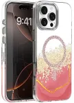 TelForceOne Epoxy Mag mobile phone case 16 cm (6.3") Cover Gold, Pink, Transparent