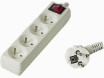 PremiumCord PP4K-05 power extension 5 m 4 AC outlet(s) White