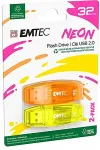 M&auml;lukaart Emtec C410 Neon USB flash drive 32 GB USB Type-A 2.0 Orange, Yellow