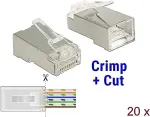 DeLOCK RJ45 Crimp+Cut Stecker Cat.6 STP 20 St&uuml;ck