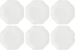 LA PORCELLANA BIANCA Set of 6 Villadeifiori Salad Plates - White, 23 cm