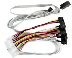 Microsemi Adaptec - Internes SAS-Kabel - mit Sidebands - SAS 6Gbit/s - 4-Lane - 36-polig 4x Mini SAS HD (SFF-8643) (M) - bis - interne Stromversorgung, 4-polig, interne SAS, 29-polig (SFF-8482) - 80 cm - rechts abgewinkelter Anschluss (2279600-R)