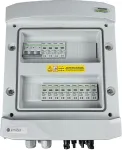 EMITER Switchgear attached DCAC hermetic IP65 EMITTER with Noark 1000V type 2 DC surge arrester, 3 x PV string, 3 x MPPT // og. AC Noark Type 2, 63A 3-F