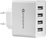 EverActive PHONE CHARGER 4X USB 5A WHITE