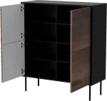 Cama MEBLE Cama 4D CORTINA chest of drawers 102x40x118 black/walnut