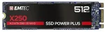 K&otilde;vaketas Emtec SSD-ketas X250 512GB M.2 2280 SATA III (ECSSD512GX250)