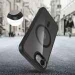 Tech-Protect Kaitse&uuml;mbris Magmat MagSafe, Nothing Phone (3a) Pro, l&auml;bipaistev musta &auml;&auml;rega, Qi2/MagSafe toega,