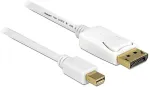 DELOCK Adapter - miniDP - DisplayPort - 3 metry - biały