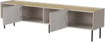 Cama MEBLE Cama FELLINI TV cabinet 200x40x52 cashmere + oiled oak top