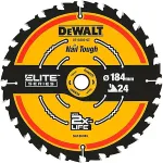 DeWALT | DT10302-QZ EXTREME 2nd Fix Circular Saw Blade 184mm 16mm Bore 24T