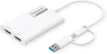 ROLINE 12.03.3206 USB graphics adapter 3840 x 2160 pixels White