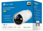 TP-Link Tapo Wire-Free Indoor/Outdoor Security Camera SPEC:4K UHD (3840x2160), H.265/H.264 Supported, 16x UHD Digital Zoom, 2.4/5 GHz Dual Band Wi-Fi, 10000mAh Rechargeable Lithium-ion Battery