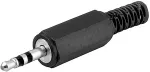 Goobay 2.5 mm jack plug, (3-pin, stereo), black