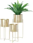 Home4you Lillepostament DEIA GOLD M 21,5x20,5xH47cm, kuldne