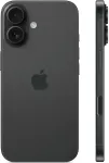 Mobiiltelefon APPLE | iPhone 16 | Black | 6.1 " | Super Retina XDR | 2556 x 1179 pixels | A18 | Internal RAM 8 GB | 128GB | Dual SIM | 4G | 5G | Main camera resolution 48+12 MP | Secondary camera resolution 12 MP | iOS | 18