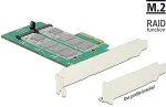 V&otilde;rgukaart DeLOCK PCI Express x4 Karte > 2 x intern M.2 Key B mit RAID - Low Profile Form Faktor