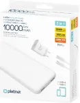 Platinet akupank + USB-laadja 10000mAh Kit PMPB10SETW, valge