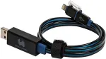 Realpower Datenkabel LED blau micro-USB auf Lightning