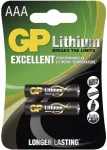 GP BATTERIES LITHIUM AAA 1.5V 2PCE