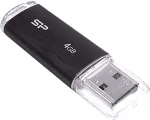 M&auml;lukaart Silicon Power Ultima U02 Pendrive USB flash drive 4 GB USB 2.0 (SP004GBUF2U02V1K) Black