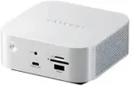 No name Satechi Thunderbolt 5 CubeDock - wentylowana stacja dokująca TB5 (czytnik kart SD i microSD, 2x USB-A 3.2 gen. 2, 2x USB-C 3.2 gen. 2, 1x Ethernet 2.5 Gb, 3x TB5 downstream, 1x TB5 host 140W, kieszeń na dysk M.2 NVMe SSD) (silver)