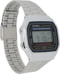 Casio A168WA unisex digikell roostevabast terasest rihmaga, silver