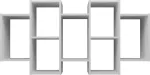 TOP E SHOP Wall-hung bookcase Bilbao 7.0 Wall Shelves White