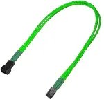 Nanoxia Kabel 3-Pin Verl&auml;ngerung, 30 cm, Single, neon-gr&uuml;n