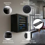 Extralink LITE 9U 530X400 WALL-MOUNTED RACKMOUNT CABINET BLACK WITH SHELF