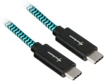 SHARKOON USB 3.1 C-C black / blue 0.5m - Aluminum + Braid
