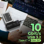 ICY BOX IB-180MS-C31 (black, 2.5"/3.5"" SATA, M.2 NVMe)