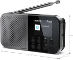 Raadio SHARP OSAKA Pocket/Handheld Portable Digital Radio | DR-P520(GY) | Bluetooth