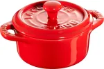 STAUB Mini Cocotte Set 4-Piece round, Ceramic, Cherry Red