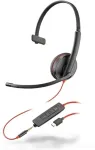 HP Poly Poly Blackwire C3215 USB-C - 3200 Series - Headset - On-Ear - kabelgebunden - 3,5 mm Stecker, USB-C (209750-101)