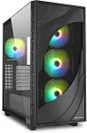 Korpus SHARKOON Geh&auml;use Rebel C80G RGB ATX 1xGlas schwa
