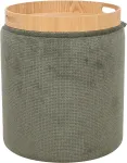 Home4you Tumba/laud HIRO D34,5xH37cm, roheline, panipaigaga