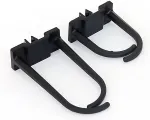 Triton Plastic hook small hole 35x30mm black