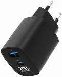 GEMBIRD 2-port 30W USB fast charger, LCD | TA-UC-PDQC30LCD-BK-01