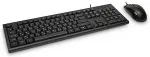 Klaviatuur Inter-Tech Tas KM-3149R Tastatur+Maus QWERTY dt/kyril. schw. retail